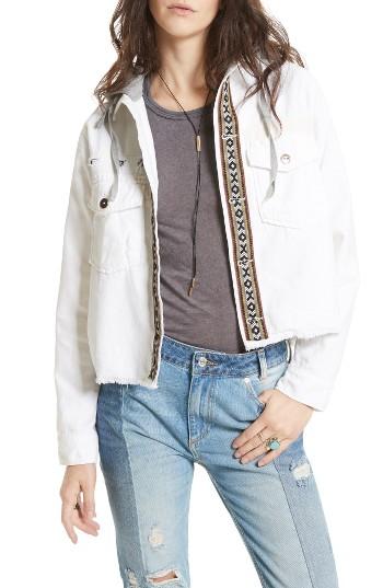 Women's Free People Weekend Wanderer Military Jacket - White