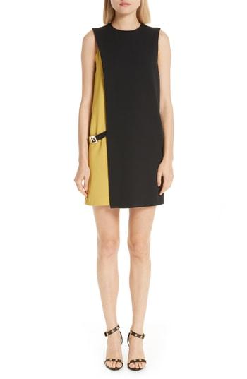 Women's Versace Colorblock Shift Dress Us / 48 It - Black