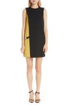 Women's Versace Colorblock Shift Dress Us / 48 It - Black
