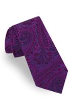 Men's Ted Baker London Floral Paisley Silk Tie, Size - Purple