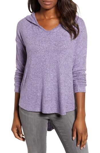 Women's Caslon High/low Hoodie - Purple