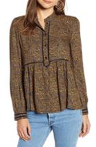 Women's Hinge Lace Popover Shirt, Size - Blue