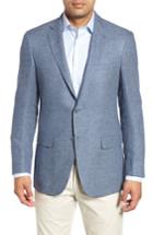 Men's Hart Shaffner Marx Classic Fit Solid Wool Sport Coat L - Blue
