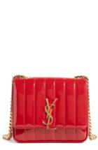Saint Laurent Small Vicky Patent Leather Crossbody Bag - Red