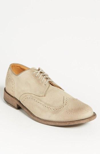 Vintage Shoe Company 'warren' Wingtip Beige Suede