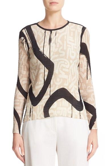 Women's Max Mara Paste Print Georgette Top