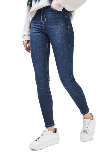 Women's Topshop Jamie High Waist Skinny Jeans X 36 - Blue
