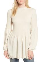 Women's Hinge Swingy Hem Sweater, Size - Beige