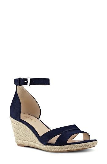 Women's Nine West Jabrina Wedge Sandal M - Blue