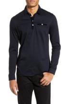 Men's Ted Baker London Nervy Slim Fit Velvet Collar Polo (m) - Blue