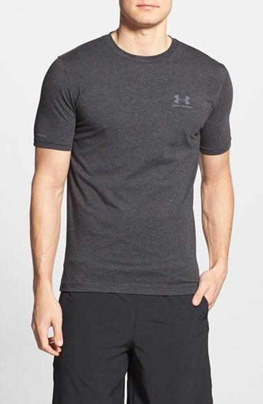 Men's Under Armour 'sportstyle' Charged Cotton Loose Fit Logo T-shirt, Size - Black