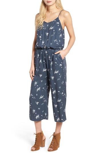 Women's Hinge Wide Leg Romper, Size - Blue