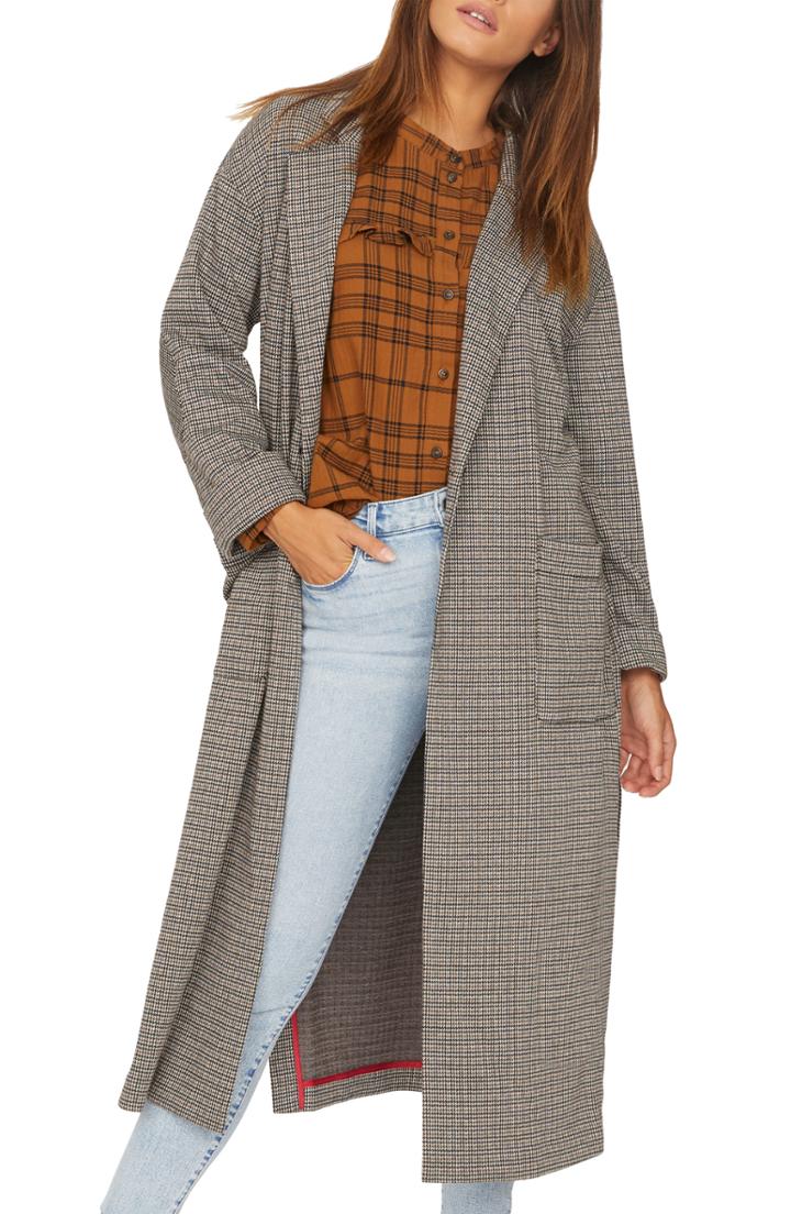 Women's Sanctuary Bespoke Plaid Duster Jacket