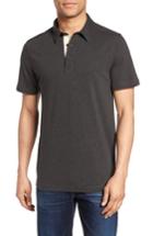 Men's Nordstrom Men's Shop Trim Fit Jaspe Polo - Black