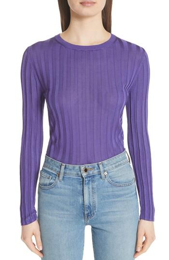 Women's Acne Studios Sitha Ribbed Top - Purple