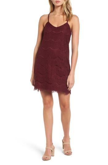 Women's Love, Fire Lace Slipdress - Burgundy