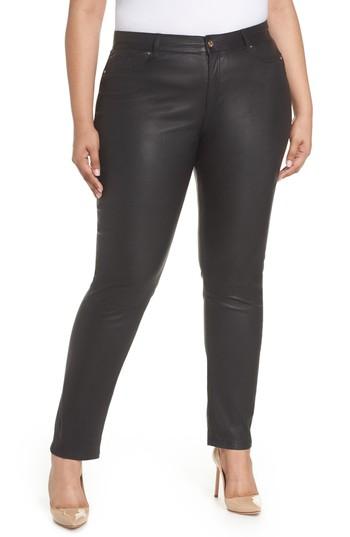 Women's Ashley Graham X Marina Rinaldi Eboli Leather Pants - Black