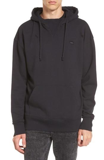 Men's The Rail Destroyed High Neck Hoodie - Black