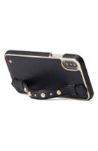 Kate Spade New York Studded Hand Strap Stand Iphone X Case - Black