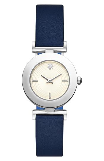 Women's Tory Burch Sawyer Leather Strap Watch, 29mm