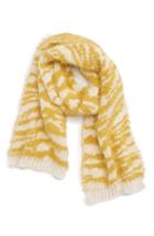 Women's Bp. Jacquard Knit Scarf, Size - Yellow