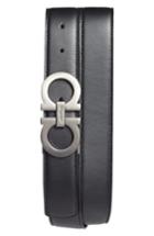 Men's Salvatore Ferragamo Reversible Leather Belt - Nero/ Brown