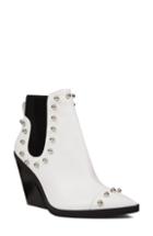 Women's Nine West Zoneout Studded Chelsea Bootie .5 M - White