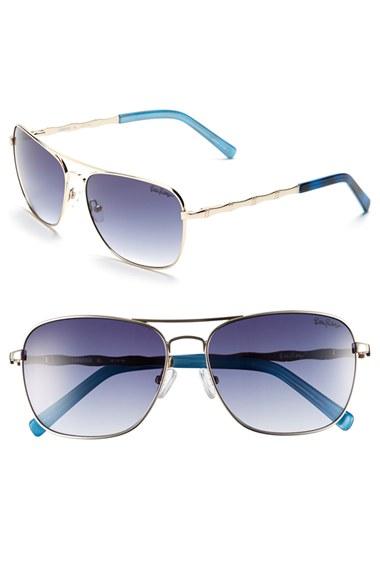 Women's Lilly Pulitzer 'cambridge' 59mm Aviator Sunglasses - Gold/ Blue Tortoise