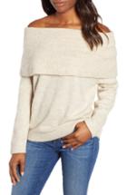 Women's Caslon Convertible Cowl Neck Sweater - Beige
