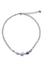 Women's Nakamol Design Chunk Chain & Freshwater Pearl Short Necklace