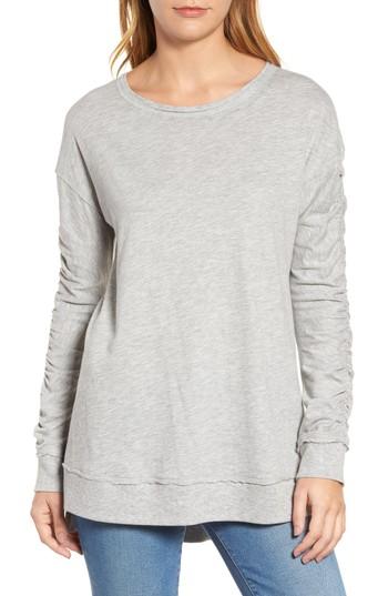 Women's Caslon Scrunch Sleeve Sweatshirt - Blue