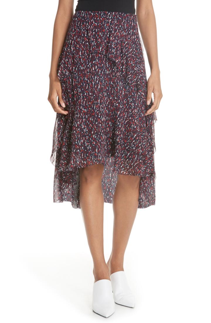 Women's Joie Brigida Tiered Print Silk Skirt
