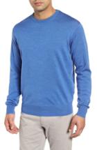 Men's Peter Millar Crown Wool & Silk Sweater, Size - Blue