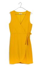 Women's Madewell Texture & Thread Side Tie Minidress, Size - Yellow
