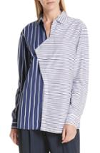 Women's Hugo Enelin Mix Stripe Shirt - Blue