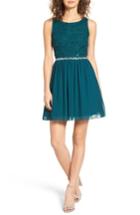 Women's Speechless Jeweled Belt Dress - Green