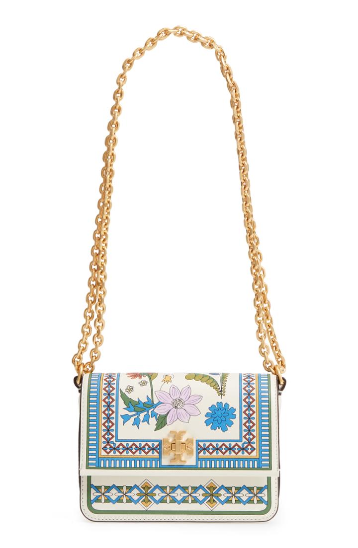 Tory Burch Mini Kira Floral Print Leather Bag -