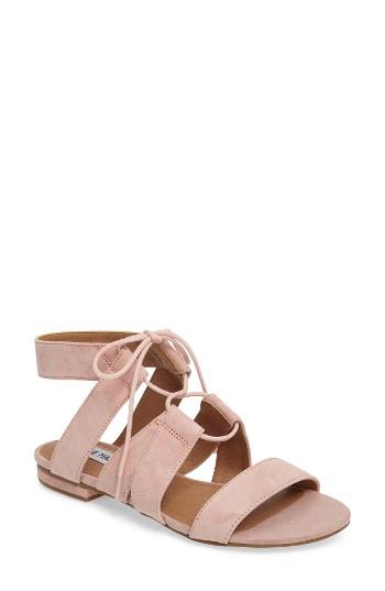 Women's Steve Madden August Ghillie Sandal .5 M - Pink