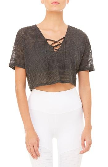 Women's Alo Interlace Top - Grey