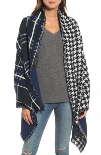 Women's Treasure & Bond Remix Brushed Plaid Wrap, Size - Green