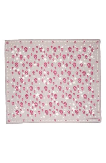 Women's Alexander Mcqueen Starlight Skull Silk Chiffon Scarf, Size - Grey