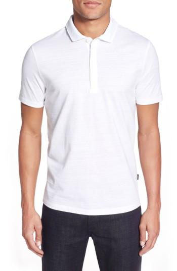 Men's Boss 'pressler' Fit Polo, Size Xxx-large - White