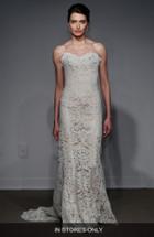 Women's Anna Maier Couture 'lyon' Strapless Lace Column Gown