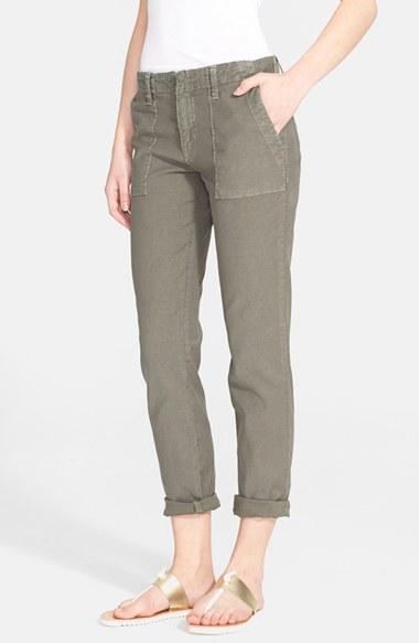 Women's Joie Painter Cotton & Linen Pants - Green