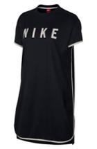 Women's Nike Sportswear Short Sleeve Dri-fit Mesh T-shirt Dress - Black