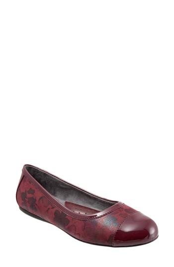 Women's Softwalk 'napa' Flat .5 N - Red