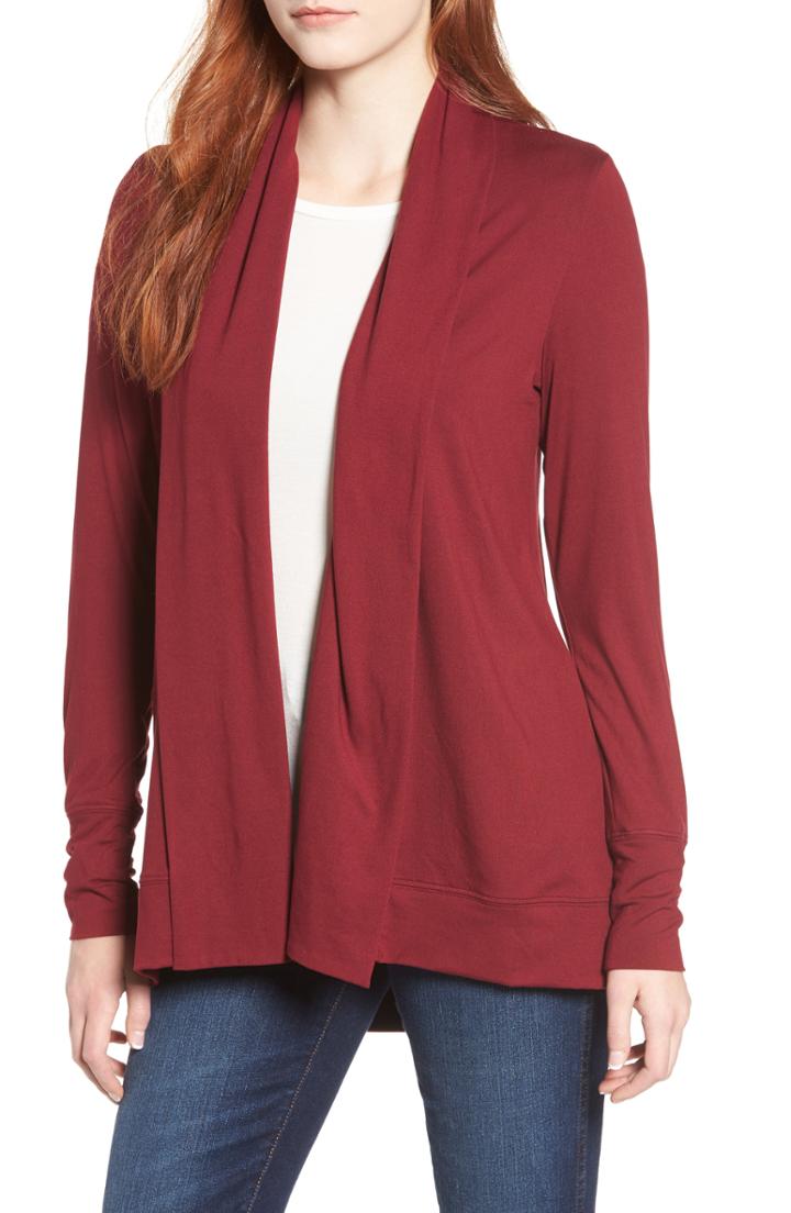 Women's Bobeau Butter Cardigan - Red