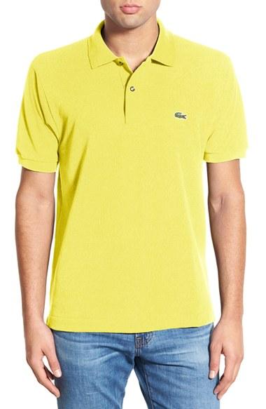 Men's Lacoste 'l1212' Pique Polo (xl) - Yellow