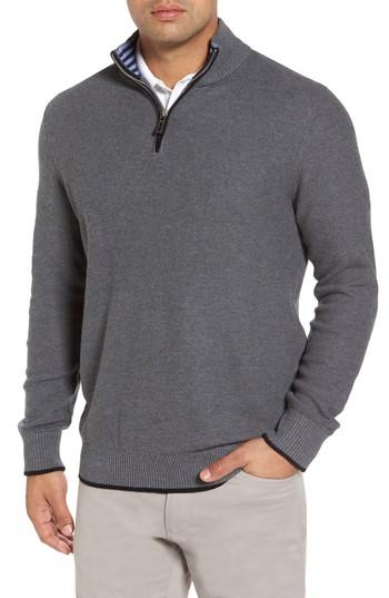Men's Tailorbyrd Kinder Quarter Zip Pullover, Size - Grey