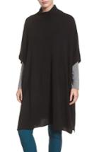 Women's Eileen Fisher Cashmere Poncho, Size - Black